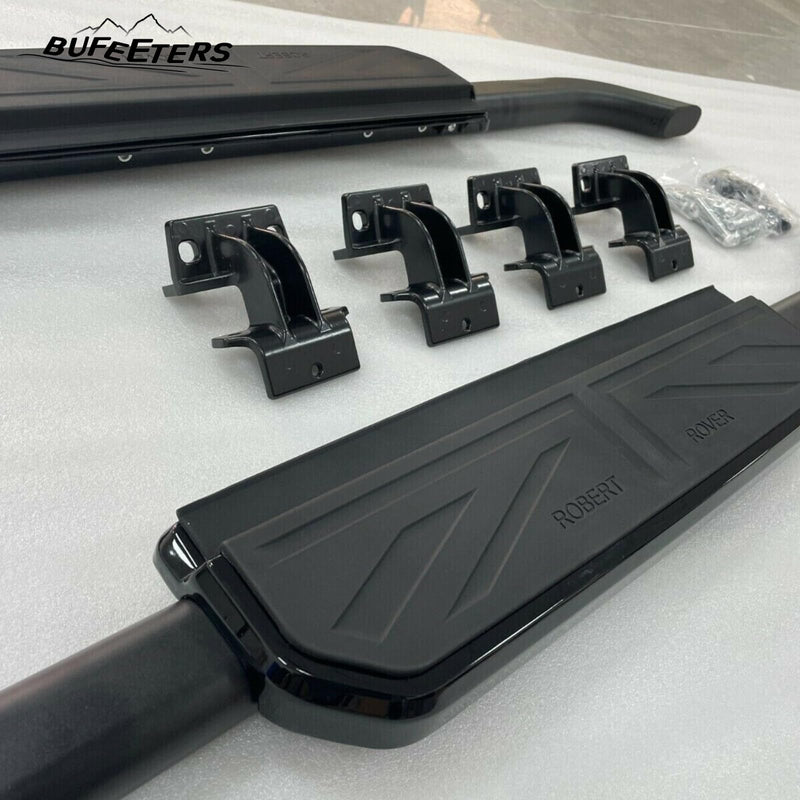 BUFEETERS  Running Board Nerf Bar Side Step Fit For Land Rover Defender 90 2Door 2020 2021 2022 2023,Black