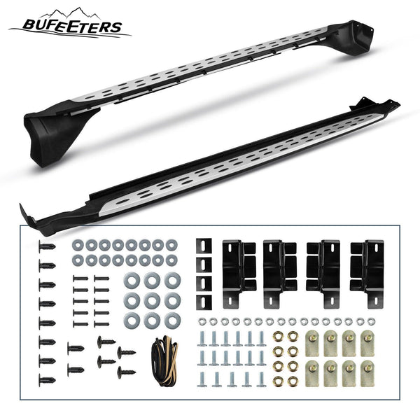 BUFEETERS  Side Step Running Board Nerf Bar Fit For 2011 2012 2013 2014 2015 2016 2017 2018 2019 2020 2021 Jeep Grand Cherokee ,Black&Silver