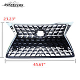BUFEETERS Front Upper Grille Fit For 2014 2015 2016 2017 2018 2019 2020 2021 2022 LEXUS GX460,Mesh Style,Black W/Chrome Frame