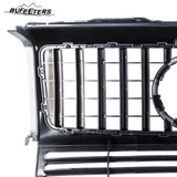 BUFEETERS  Front Bumper Upper Grille W/Camera Hole Fit For 1990-2018 Mercedes Benz W463 G-CLASS,GT/Panamericana Style.All Black