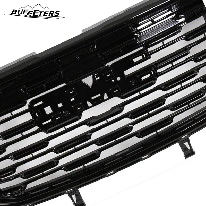 BUFEETERS Front Bumper Upper Grille Fit For 2018 2019 2020 2021 GMC Terrain,Denali Style,Gloss Black