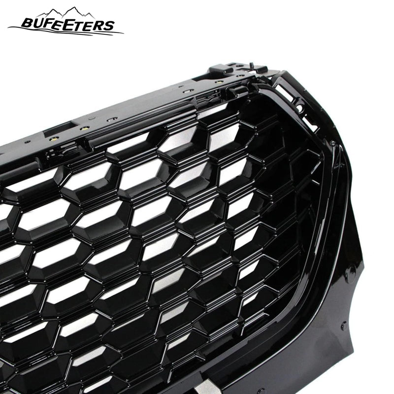 BUFEETERS  Front Bumper Upper Grille Fit For 2017 2018 2019 Ford Escape Kuga,Honeycomb Style,Gloss Black