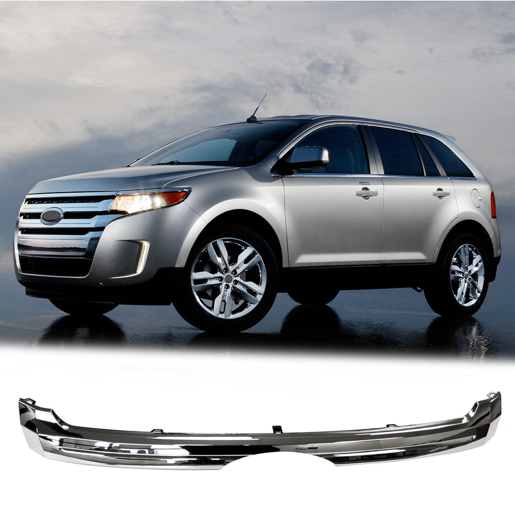 BUFEETERS Front Upper Chrome Grille Trim Fit For 2011 2012 2013 2014 Ford Edge