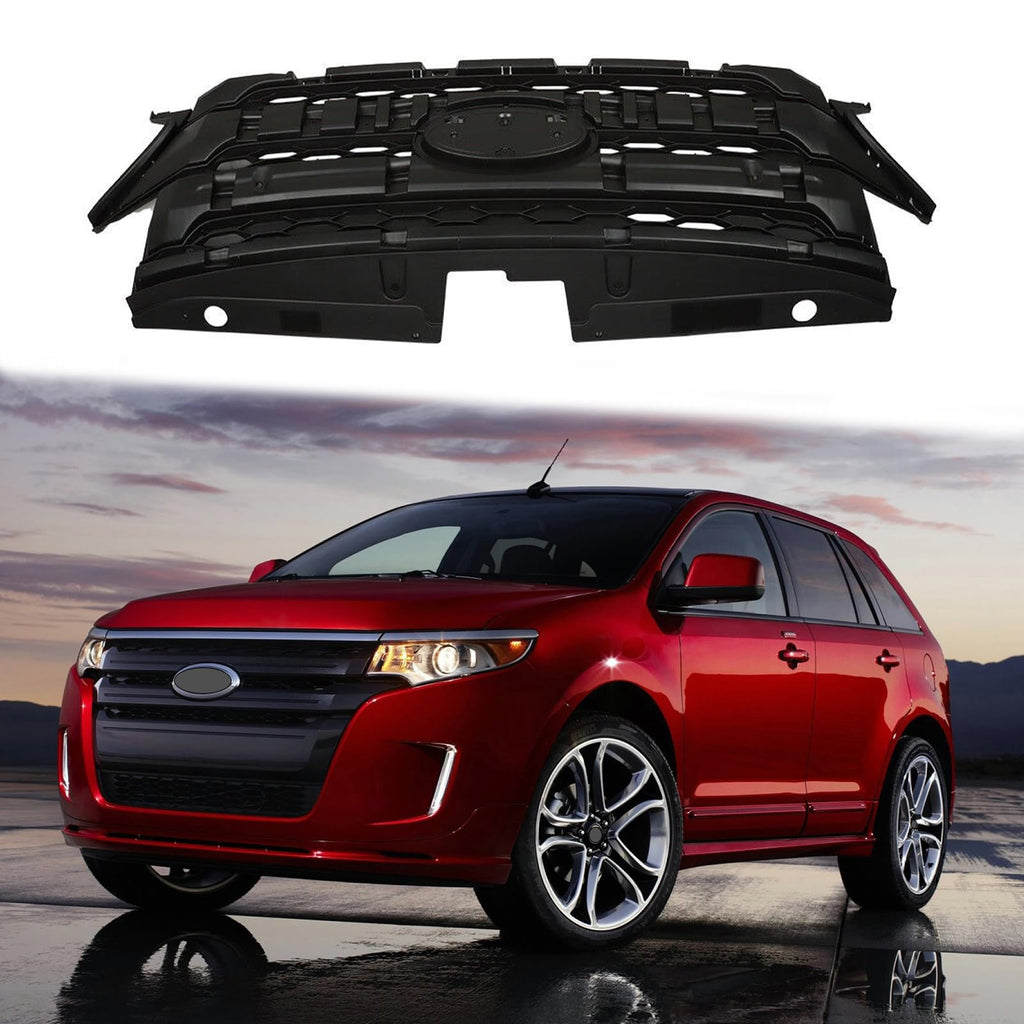 BUFEETERS Front Bumper Upper Grille Grill Mounting Panel Fit For 2011 2012 2013 2014 Ford Edge,Factory Style,Black