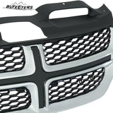BUFEETERS  Front Bumper Upper Grille Fit For 2011 2012 2013 2014 2015 2016 2017 2018 2019 2020 Dodge Journey,Factory style,Black&Chrome