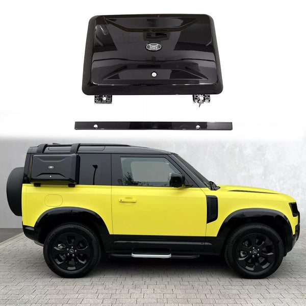 BUFEETERS  Exterior Side Mounted Gear Box Carrier Fit For 2020 2021 2022 2023 2024 Defender 90 110 130,Gloss Black