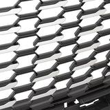 BUFEETERS Front Grille Grill Fit For 2016 2017 2018 2019 2020 2021 2022 2023  Cadillac XT5,Sky Diamond Style,Silver+Black
