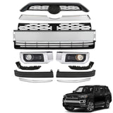 BUFEETERS  13PCS Front Bumper Grille Assembly Body Kits Fit For 2014 2015 2016 2017 2018 2019 Toyota 4Runner Limited,Factory Style,Chrome&Black