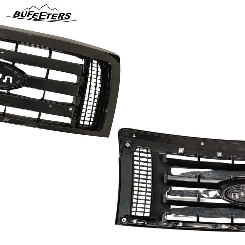 BUFEETERS  Front Bumper Grille Fit For 2009 2010 2011 2012 2013 2014 Ford F150 F-150 XLT,Gloss Black