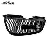 BUFEETERS Front Upper Grille Round Hole Mesh Fit For 2007 2008 2009 2010 2011 2012 2013 2014 GMC Yukon/Yukon XL,Denali Style,Gloss Black