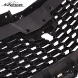 BUFEETERS   Front Bumper Upper Grille W/Camera Hole Fit For 2017 2018 2019 2020 2021 Cadillac XT5,Diamond Style,Gloss Black