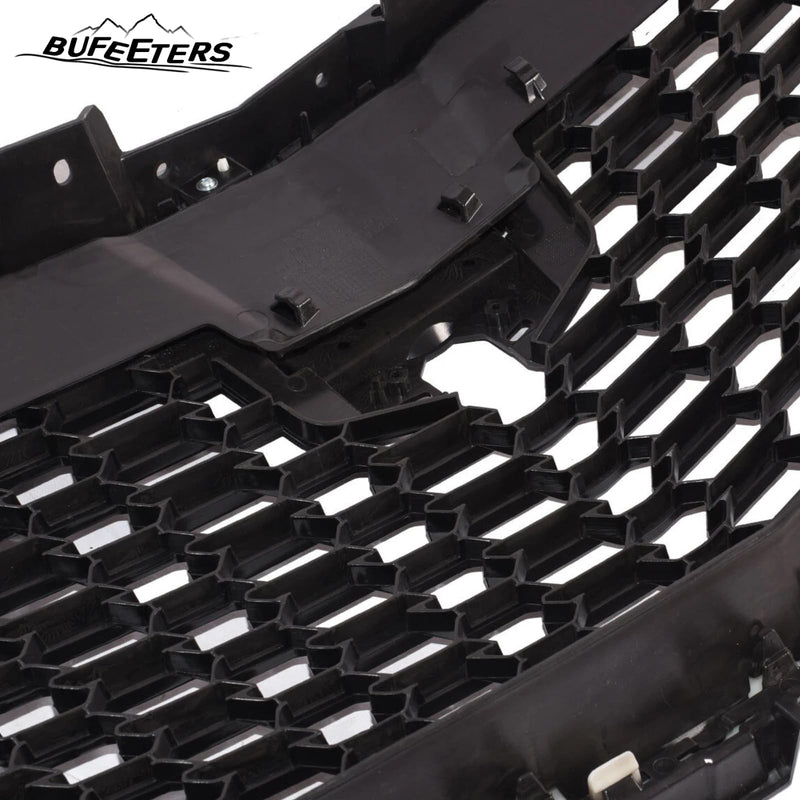 BUFEETERS   Front Bumper Upper Grille W/Camera Hole Fit For 2017 2018 2019 2020 2021 Cadillac XT5,Diamond Style,Gloss Black