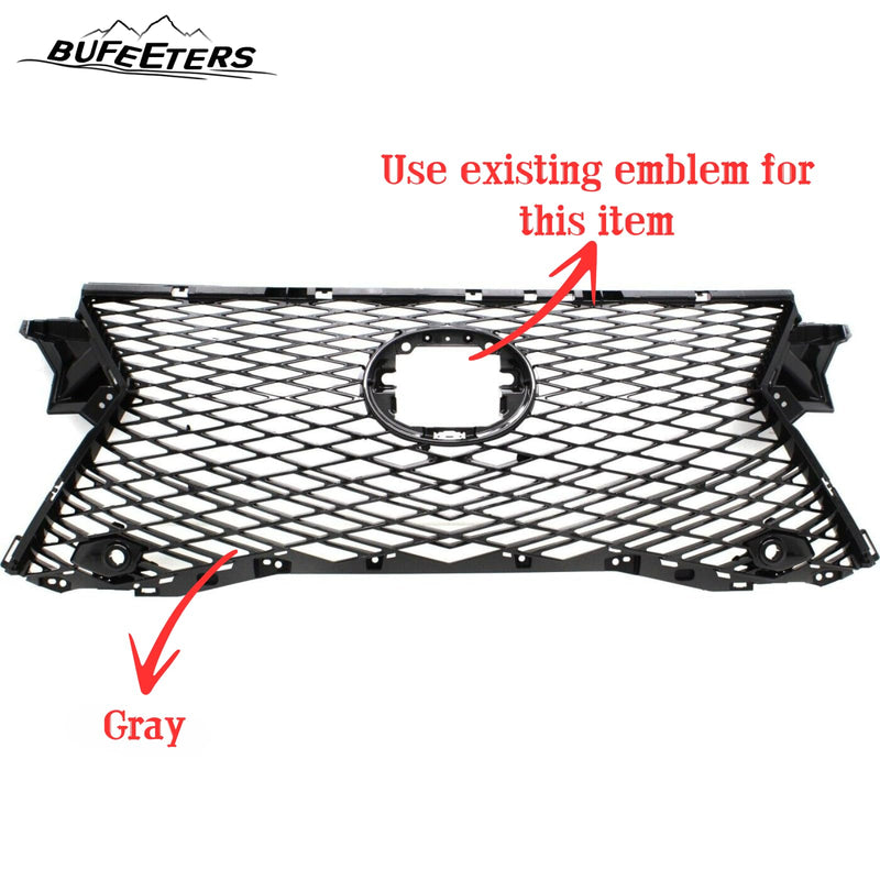 BUFEETERS  Front Upper and Lower Grille Assembly Fit For 2016 2017 2018 2019 Lexus RX350 RX450 F Sport,Grey
 