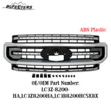 BUFEETERS Front Bumper Upper Grille Fit For 2020 2021 2022 F-250 F-350 Super Duty,Platinum Style,JS Iconic Silver&Black