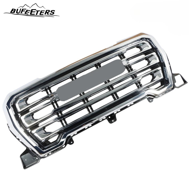 BUFEETERS Front Bumper Upper Chrome Grille Fit For 2019 2020 2021 GMC Sierra 1500 SLT,Factory Style