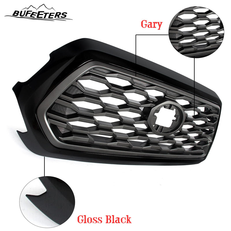 BUFEETERS   Front Bumper Grille W/Gray Grill Insert Fit For 2016 2017 2018 2019 2020 2021 2022 2023  Toyota Tacoma TRD,Honeycomb 2021 TRD Look Style,Gloss Black&Gray