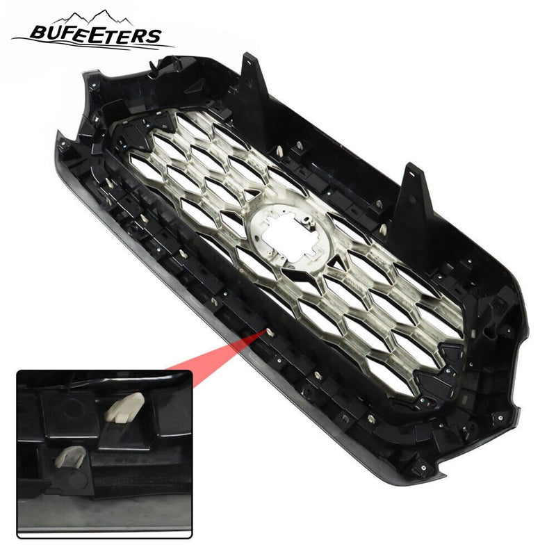 BUFEETERS Front Bumper Upper Grille Fit For 2016 2017 2018 2019 2020 2021 Toyota Tacoma,Mesh Style,Matte Black