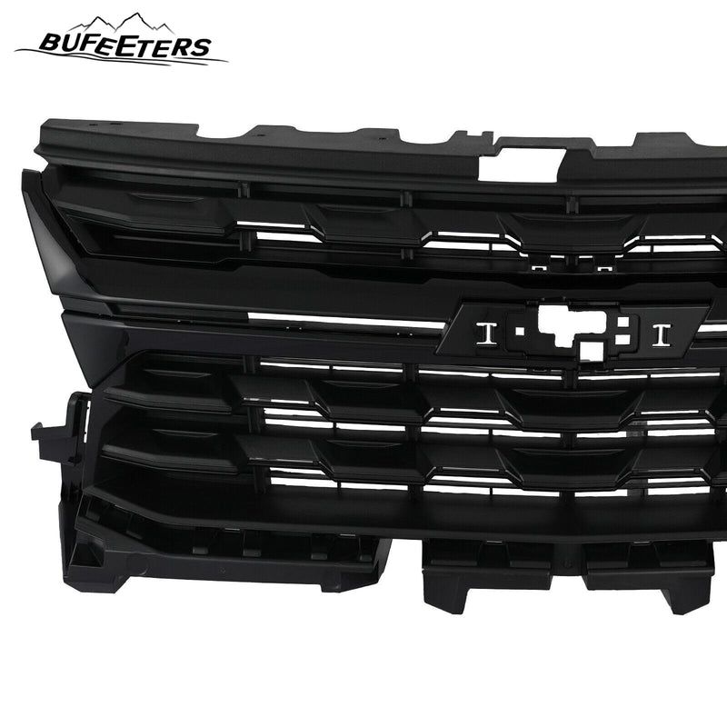 BUFEETERS Front Bumper Upper Grille  Grill W/ Gloss Black Trim Fit For 2021 2022 Chevrolet Colorado