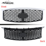 BUFEETERS  Front Bumper Upper Grille Fit For 2015 2016 2017 INFINITI QX80,Mesh Style,Chrome&Black