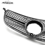 BUFEETERS  Front Bumper Upper Grille Fit For 2015 2016 2017 2018  2019 Mercedes Benz GLE Coupe Sport C292 ,Diamond Style,Black