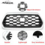 BUFEETERS   Front Bumper Grille Fit For 2016 2017 2018 2019 2020 2021 2022 2023 Toyota Tacoma TRD,Honeycomb 2021 TRD Look Style,040 Super White&Gray