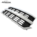 BUFEETERS Front Bumper Upper Grille Fit For 2016 2017 2018 2019 Chevrolet Silverado 1500,Honeycomb Style,Chrome&Black