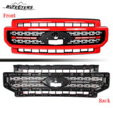 BUFEETERS Front Bumper Upper Grille Fit For 2020 2021 2022 F-250 F-350 F-450 F-550 Super Duty,Lariat Sport Style,PQ Race Red&Matte Black