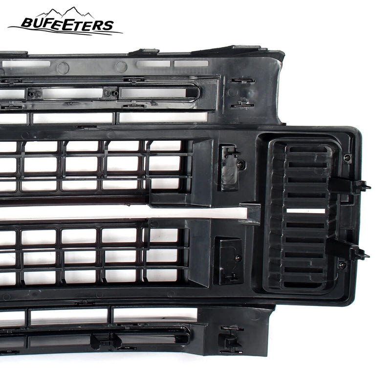 BUFEETERS Front Bumper Upper Grille Fit For 2017 2018 2019 F-250 F-350 F-450 F-550 Super Duty,Platinum Style,RR Ruby Red&Matte Black