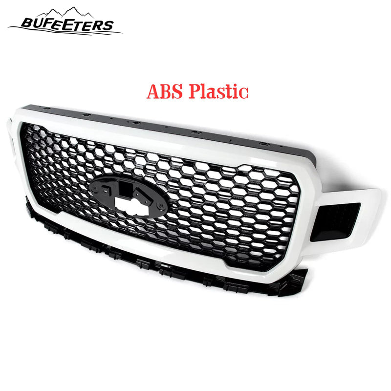 BUFEETERS  Front Radiator Grille Grill Assembly Fit For 2018 2019 2020 Ford F-150,Honeycomb  
 Style,Oxford White&Black