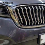 BUFEETERS  Front Bumper Upper Grille Vertical Fit For KIA Sorento 2018 2019 2020 2021 Performance,Mesh Style,Black&Silver