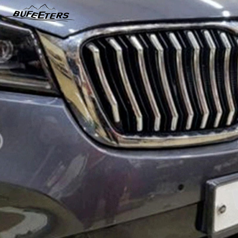 BUFEETERS  Front Bumper Upper Grille Vertical Fit For KIA Sorento 2018 2019 2020 2021 Performance,Mesh Style,Black&Silver