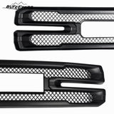 BUFEETERS Front Bumper Grille Covers Grill Overlay Fit For 2019 2020 2021 GMC Sierra 1500 SLT AT4,Factory Style,Matte Black