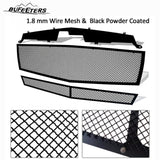 BUFEETERS  Front Bumper Stainless Steel Mesh Grille Fit For 2008 2009 2010 2011 2012 2013 Cadillac CTS/2011 2012 2013 CTS Coupe,Mesh Style,Black
