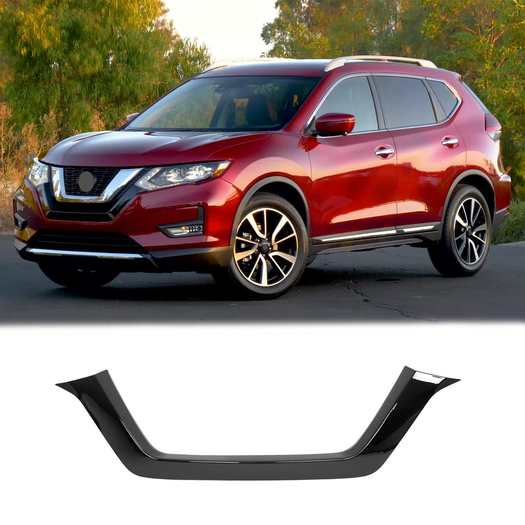 BUFEETERS Front Bumper Grille Trim Molding Fit For 2017 2018 2019 2020 Nissan Rogue,Factory Style,Gloss Black