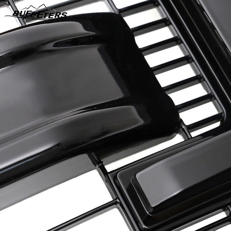 BUFEETERS  Front Upper Grille Fit For 2009 2010 2011 2012 2013 2014 Ford F150 F-150,XLT Style,Gloss Black
