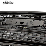 BUFEETERS Front Bumper Upper Grille Fit For 2019 2020 2021 GMC Sierra 1500,Denali Style,Smoked Chrome&Black