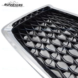 BUFEETERS  Front Upper Grille Assembly W/ Camera Hole Fit For 2018 2019 2020 2021 Infiniti QX80,Honeycomb  
 Style,Chrome&Black