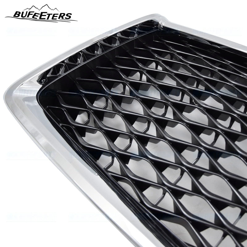 BUFEETERS  Front Upper Grille Assembly W/ Camera Hole Fit For 2018 2019 2020 2021 Infiniti QX80,Honeycomb  
 Style,Chrome&Black