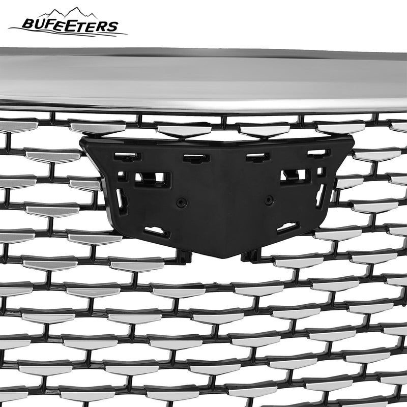 BUFEETERS  Front Bumper Upper Grille Chrome Fit For 2019 2020 Cadillac CT6,Honeycomb  Style