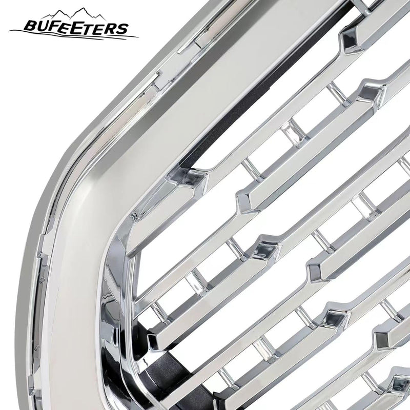 BUFEETERS   Front Upper Grille Mesh Grill Fit For 2015 2016 2017 2018 2019 2020 GMC Yukon/ Yukon XL,Denali Style,Chrome&Silver