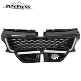 BUFEETERS  Front Grille Air Side Vent Set Fit For 2010 2011 2012 2013 Land Rover Range Rover Sport L320,Mesh Style,Black&Silver
