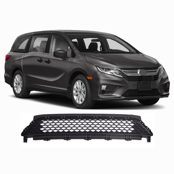 BUFEETERS Front Bumper Lower Grille Fit For 2018 2019 2020 Honda Odyssey,Mesh Style,Matte Black