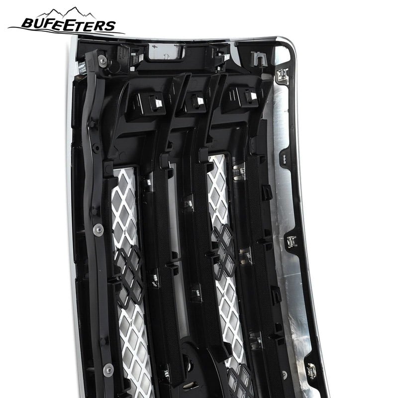 BUFEETERS Front Bumper Upper Grille Fit For 2009 2010 2011 2012 2013 2014 Ford F150 F-150,Factory Platinum Style,Satin Aluminum&Matte Black