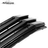 BUFEETERS Front Upper and Lower Grille Fit For 2017 2018 2019 Toyota Highlander,Factory Style,Gloss Black
