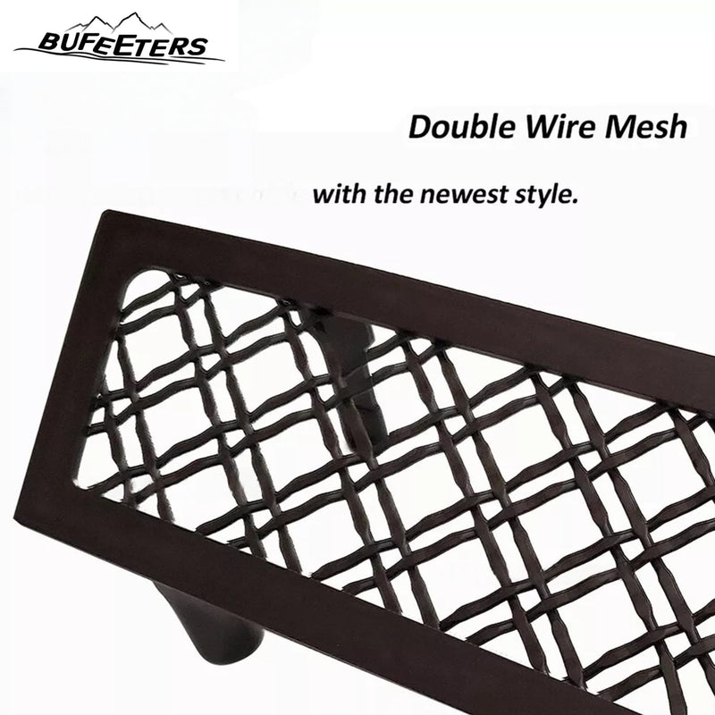 BUFEETERS  Front Bumper Stainless Steel Mesh Grille Fit For 2008 2009 2010 2011 2012 2013 Cadillac CTS/2011 2012 2013 CTS Coupe,Mesh Style,Black