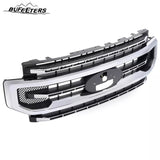 BUFEETERS Front Bumper Upper Grille Fit For 2020 2021 2022 F-250 F-350 F-450 F-550 Super Duty,Platinum Style,Silver&Black