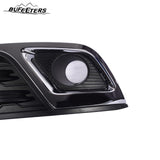 BUFEETERS  5PCS Front Bumper Lower Grille&Fog Lights&Bezels Set Fit For 2013 2014 2015 2016 2017 Chevy Chevrolet Traverse,Factory Style,Chrome&Black