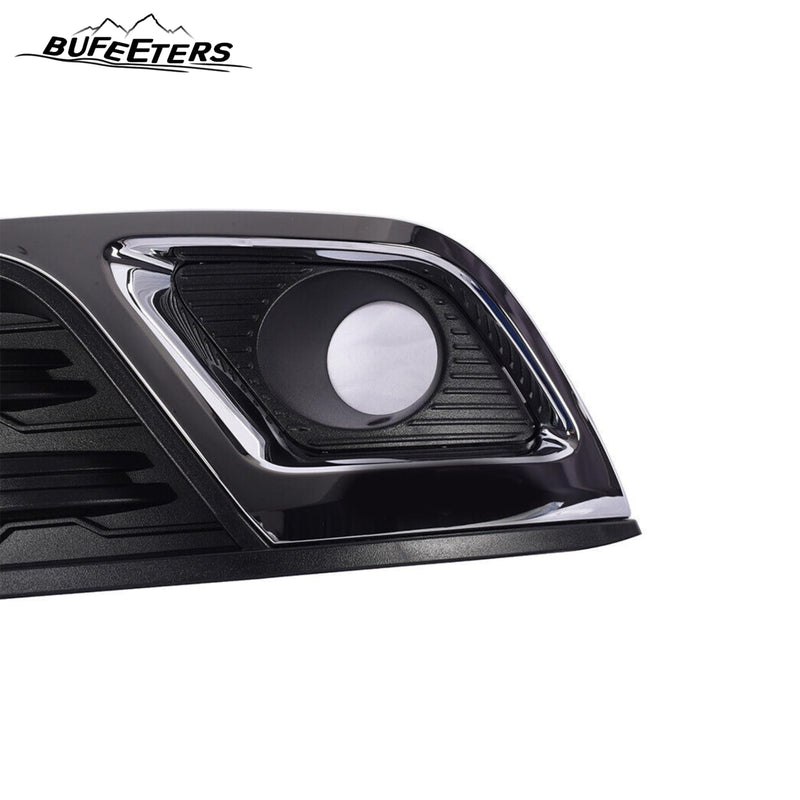 BUFEETERS  5PCS Front Bumper Lower Grille&Fog Lights&Bezels Set Fit For 2013 2014 2015 2016 2017 Chevy Chevrolet Traverse,Factory Style,Chrome&Black