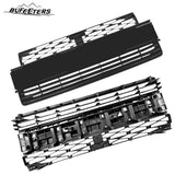 BUFEETERS  10PCS Front Bumper+Grille Assembly+Strip Trim Set Fit For 2014 2015 2016 2017 2018 2019 Toyota 4Runner Limited,Factory Style,Black