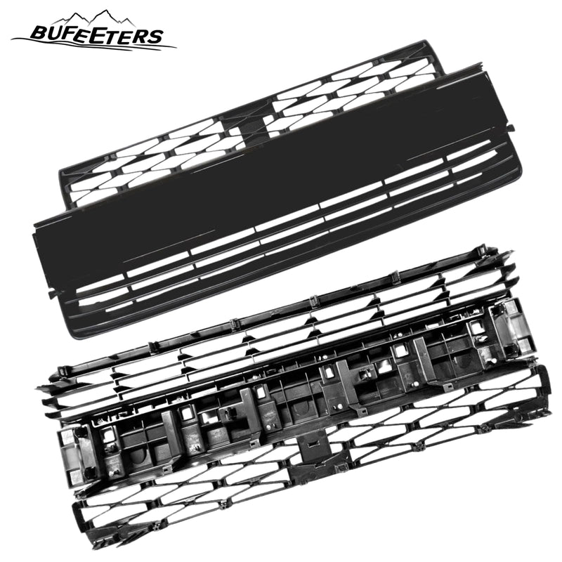 BUFEETERS  10PCS Front Bumper+Grille Assembly+Strip Trim Set Fit For 2014 2015 2016 2017 2018 2019 Toyota 4Runner Limited,Factory Style,Black